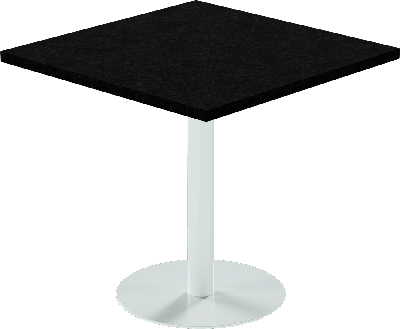 Solis Cafe Table – 80cm Square – White / Black Onyx Dapple