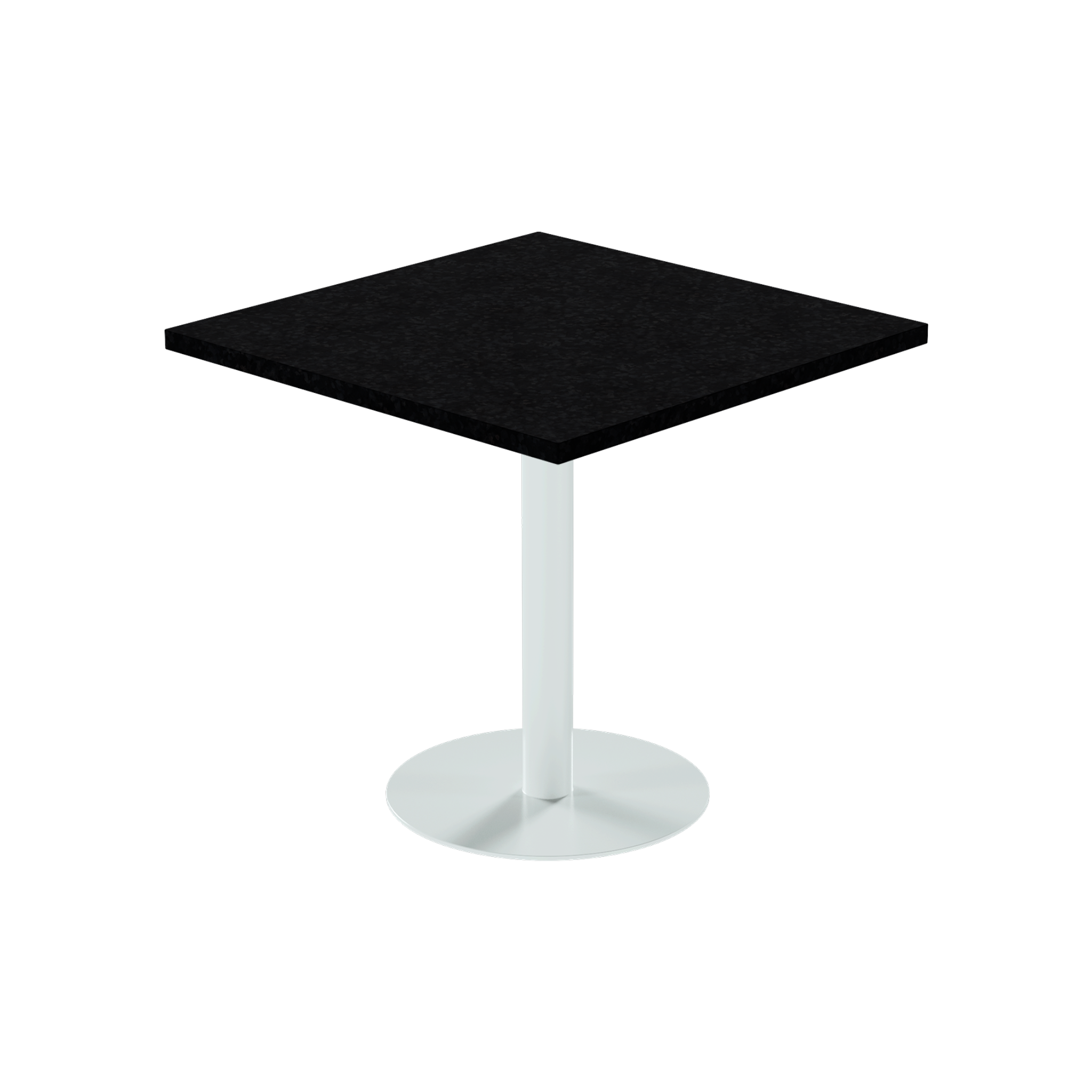 Solis Cafe Table – 80cm Square – White / Black Onyx Dapple