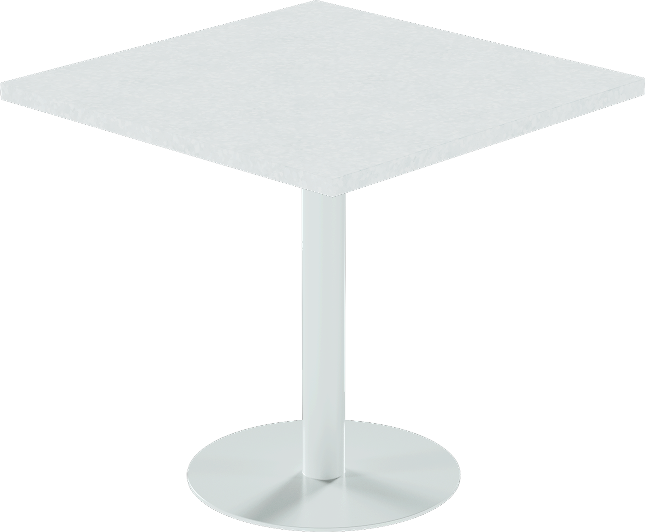 Solis Cafe Table – 80cm Square – White / White Chalk Dapple
