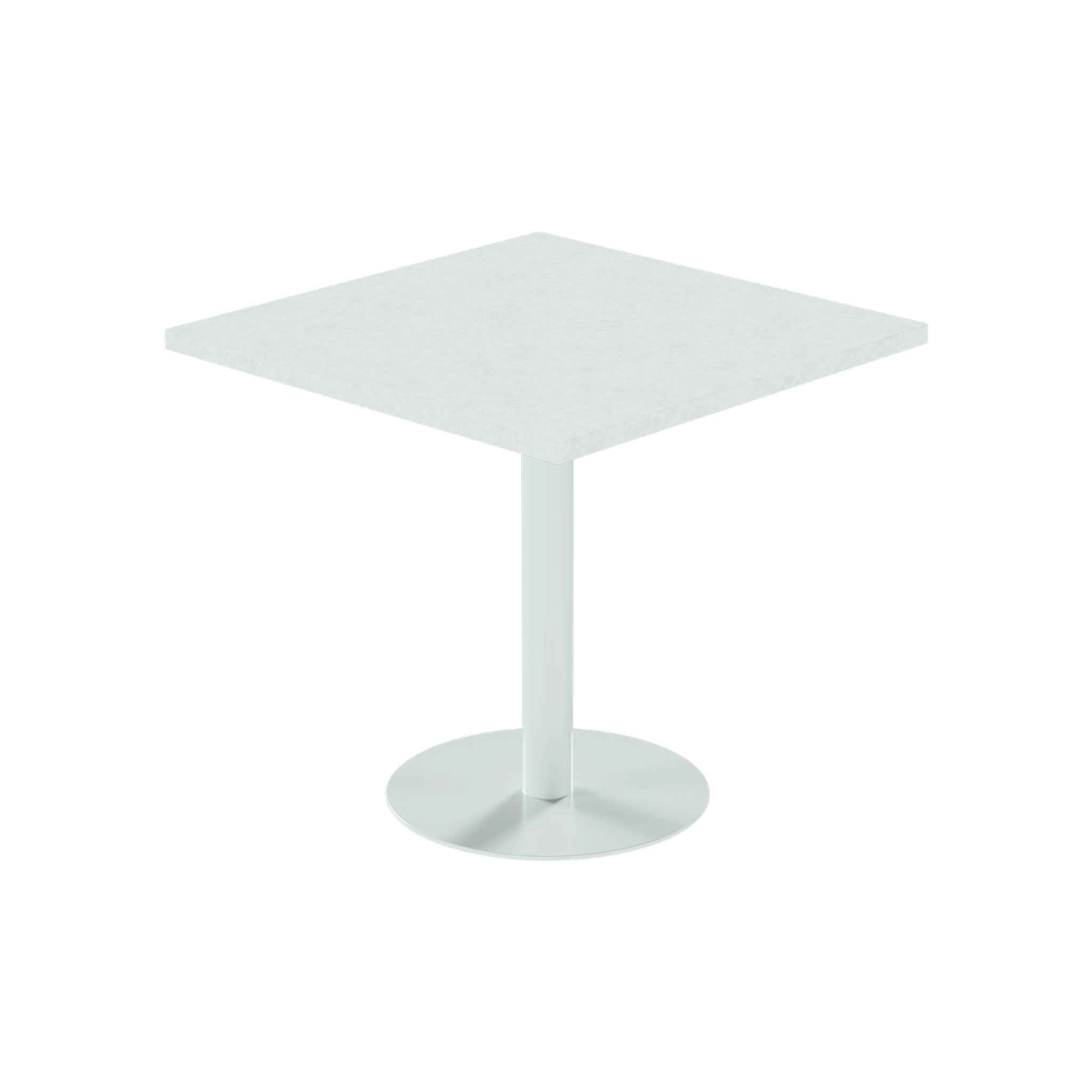 Solis Cafe Table – 80cm Square – White / White Chalk Dapple