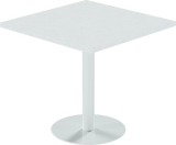 Solis Cafe Table – 80cm Square – White / White Chalk Dapple