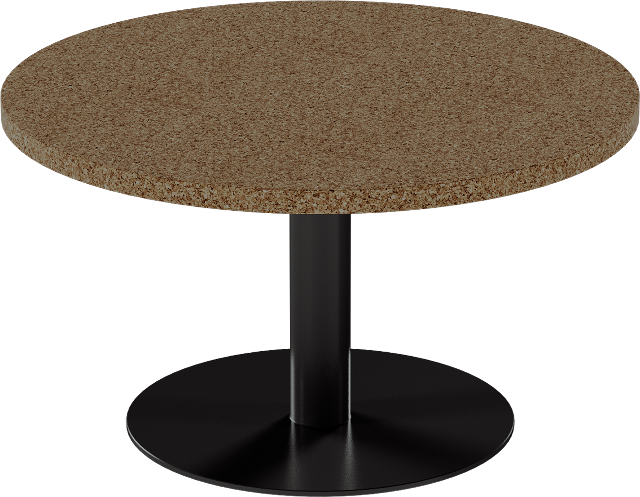 Solis Coffee Table – 80cm Round – Black / Grano Natural