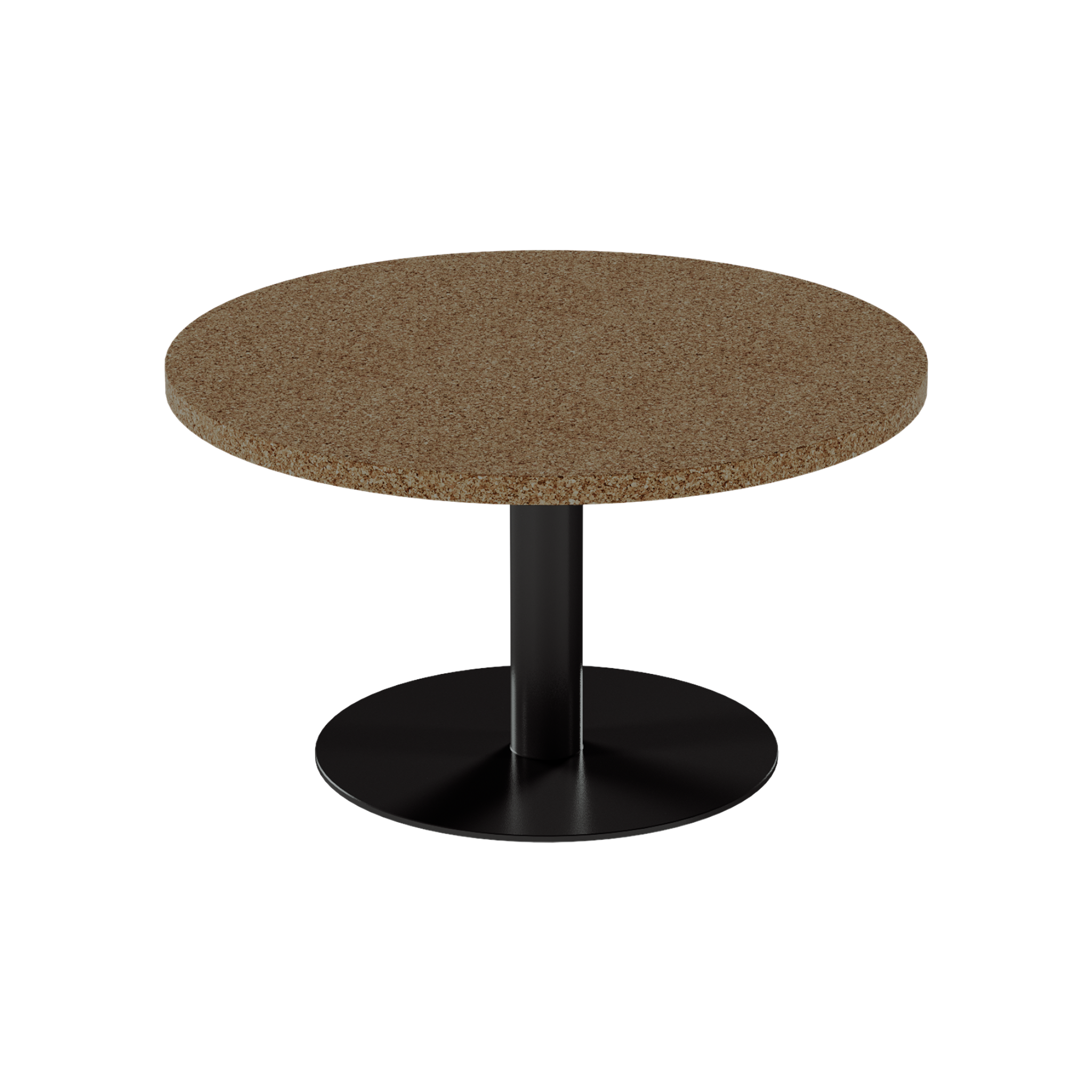 Solis Coffee Table – 80cm Round – Black / Grano Natural
