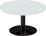 Solis Coffee Table – 80cm Round – Black / White Chalk Dapple