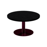 Solis Coffee Table – 80cm Round – Burgundy / Black Onyx Dapple