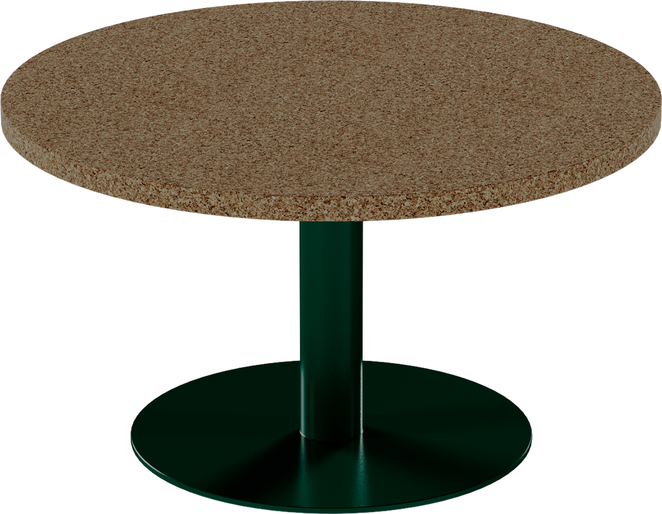 Solis Coffee Table – 80cm Round – Green / Grano Natural