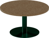 Solis Coffee Table – 80cm Round – Green / Grano Natural