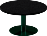 Solis Coffee Table – 80cm Round – Green / Black Onyx Dapple