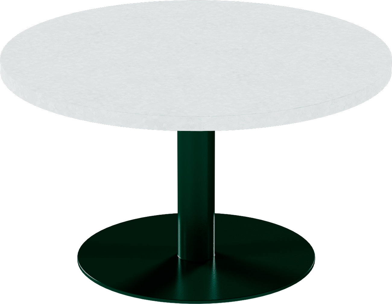 Solis Coffee Table – 80cm Round – Green / White Chalk Dapple
