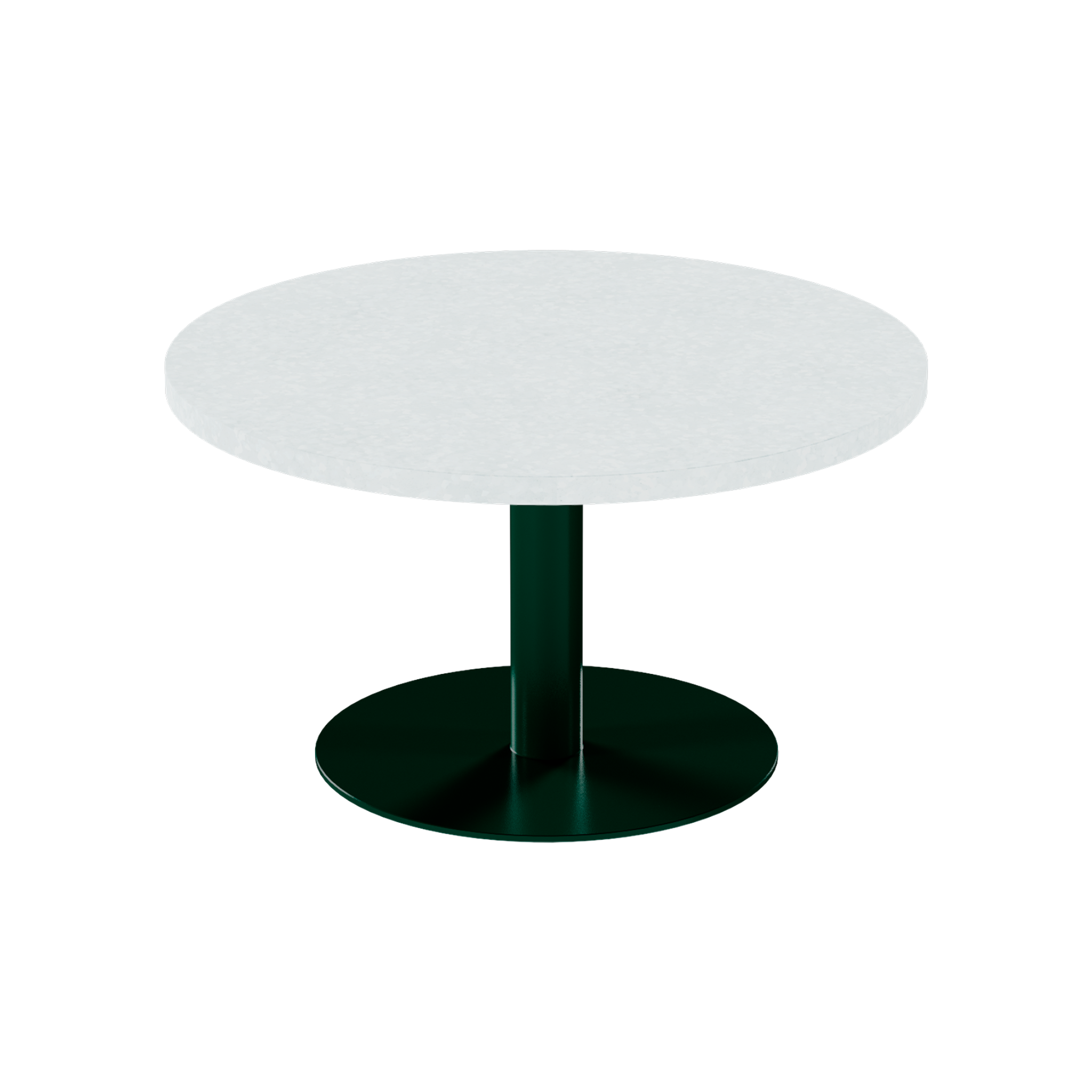 Solis Coffee Table – 80cm Round – Green / White Chalk Dapple