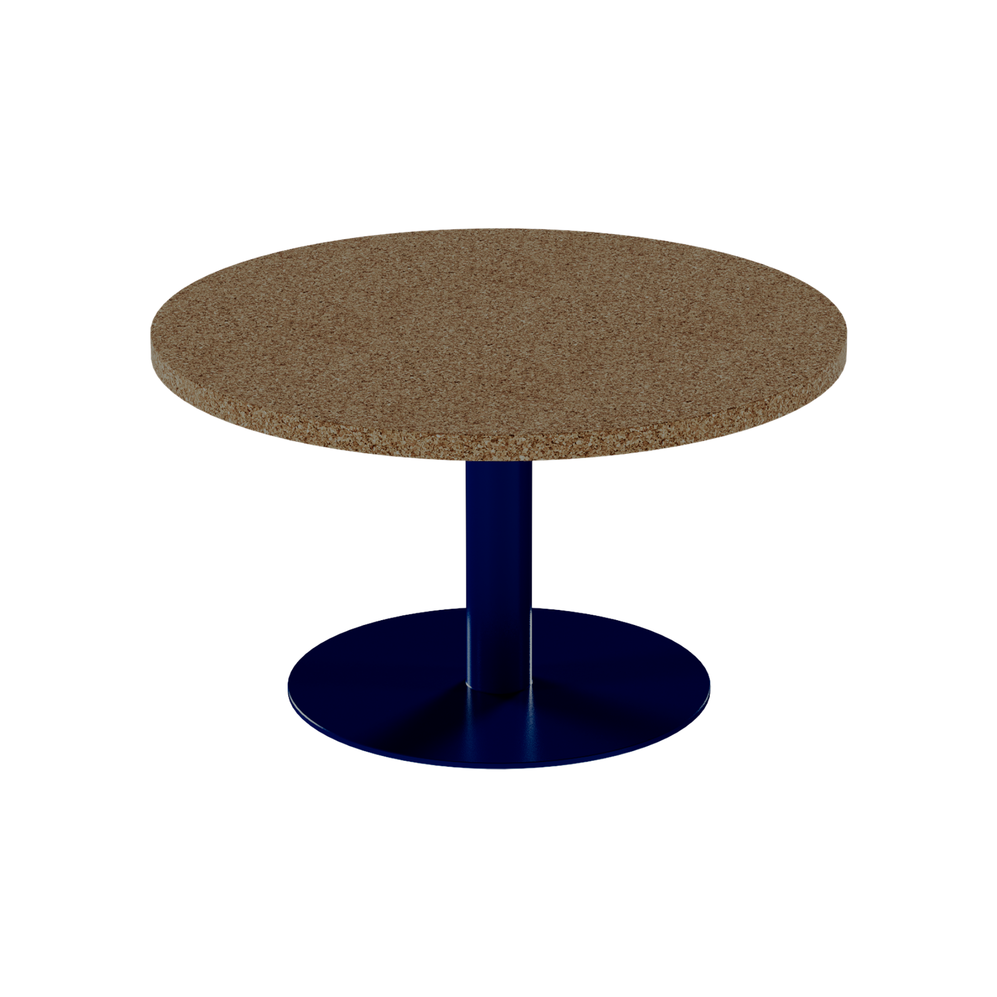Solis Coffee Table – 80cm Round – Navy / Grano Natural
