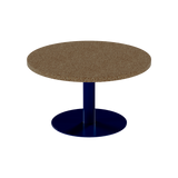 Solis Coffee Table – 80cm Round – Navy / Grano Natural