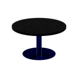 Solis Coffee Table – 80cm Round – Navy / Black Onyx Dapple