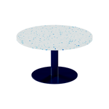 Solis Coffee Table – 80cm Round – Navy / Blue Dapple