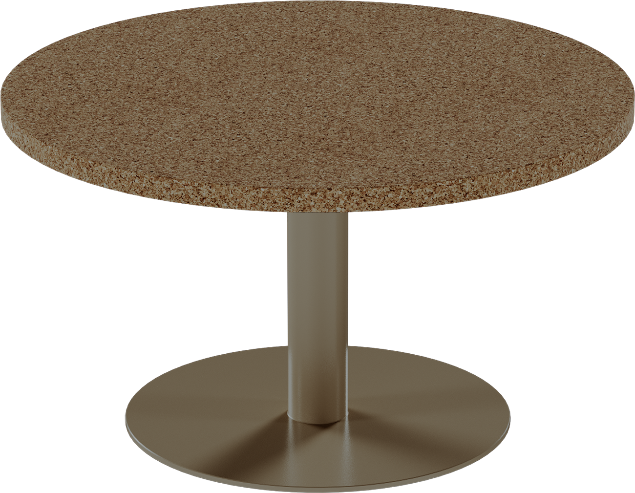 Solis Coffee Table – 80cm Round – Taupe / Grano Natural