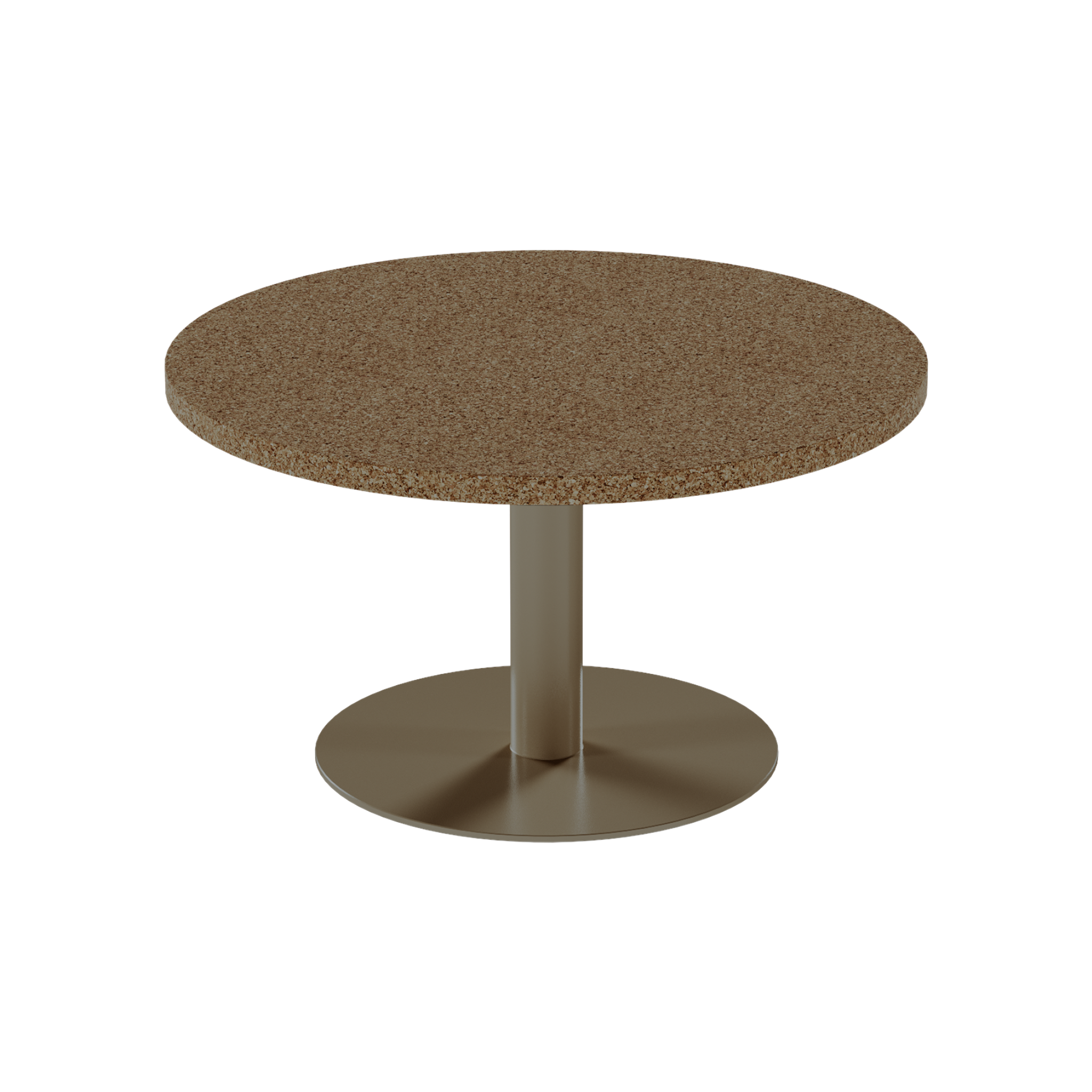 Solis Coffee Table – 80cm Round – Taupe / Grano Natural