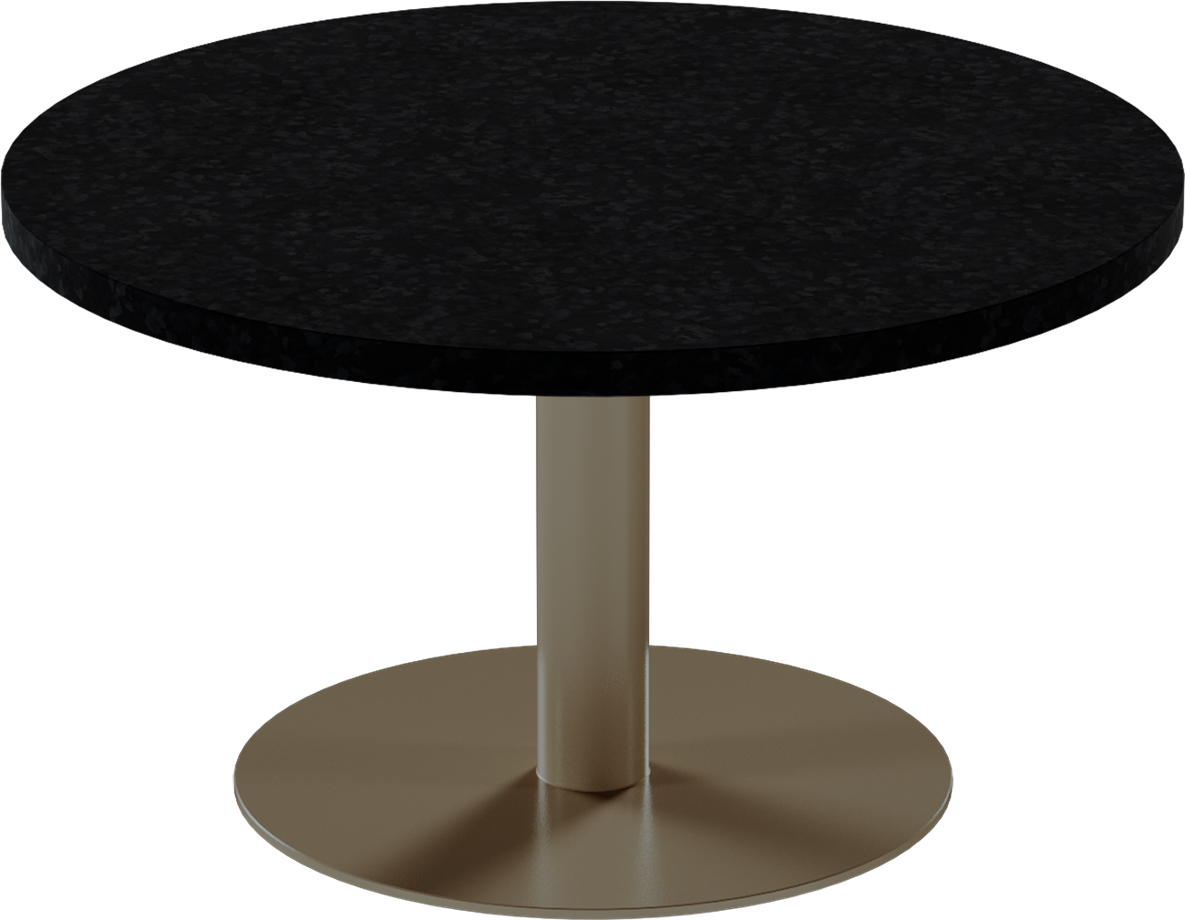 Solis Coffee Table – 80cm Round – Taupe / Black Onyx Dapple