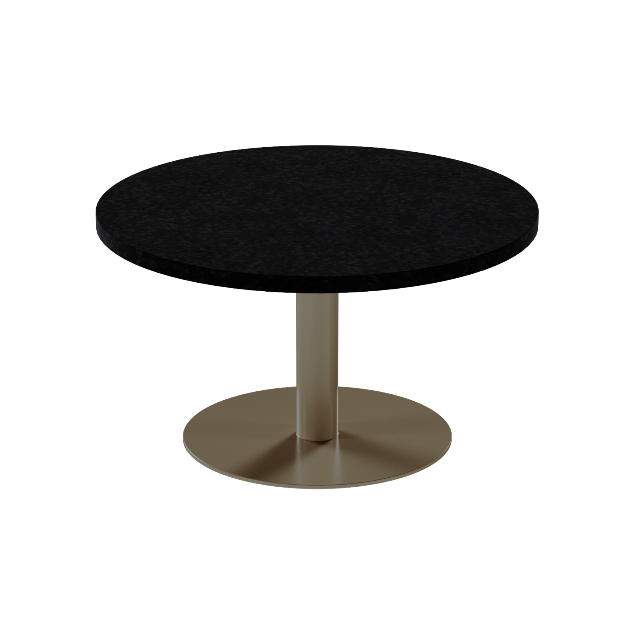 Solis Coffee Table – 80cm Round – Taupe / Black Onyx Dapple