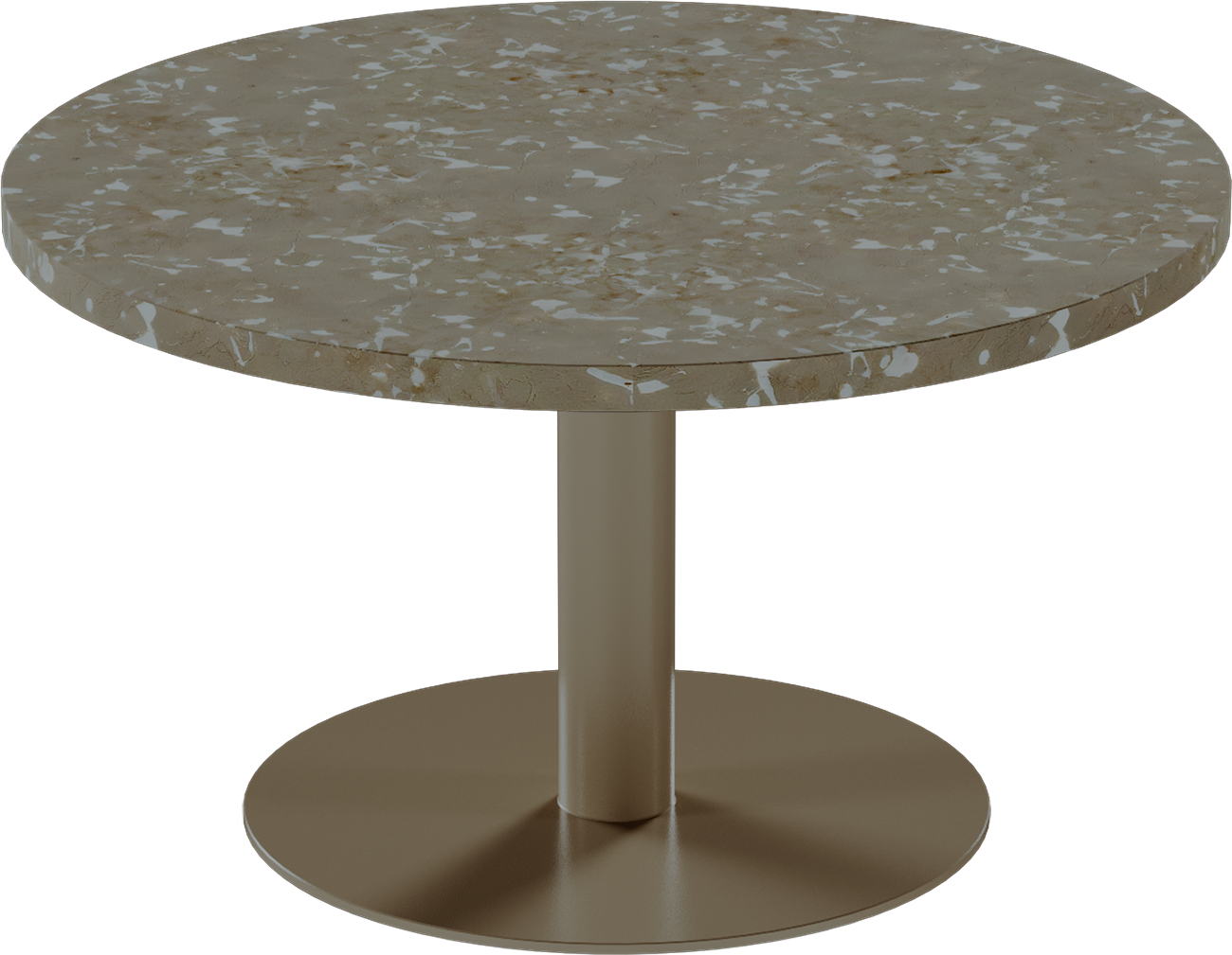Solis Coffee Table – 80cm Round – Taupe / Taupe Dapple