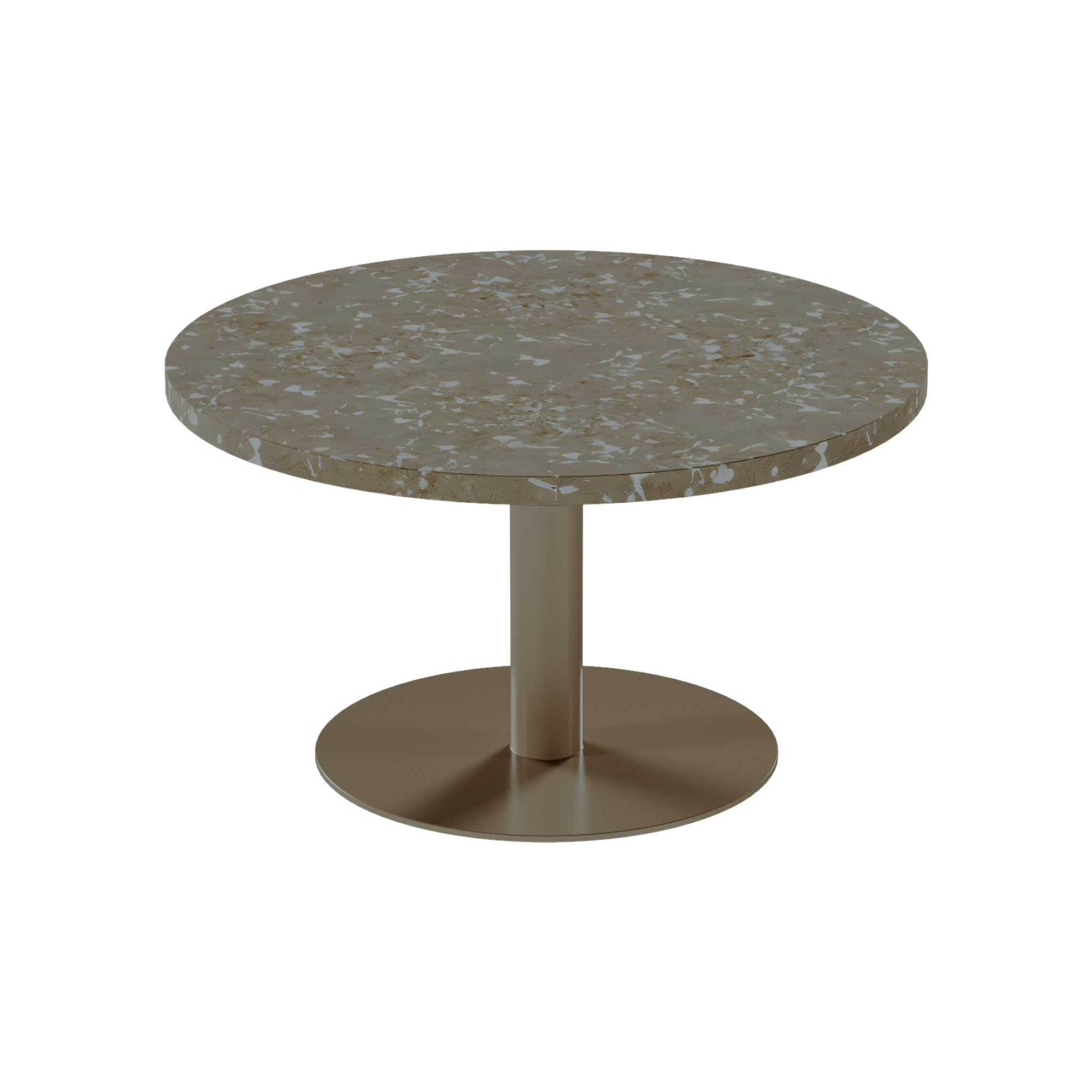 Solis Coffee Table – 80cm Round – Taupe / Taupe Dapple