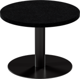 Solis Side Table – 60cm Round – Black / Black Onyx Dapple