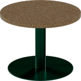 Solis Side Table – 60cm Round – Green / Grano Natural