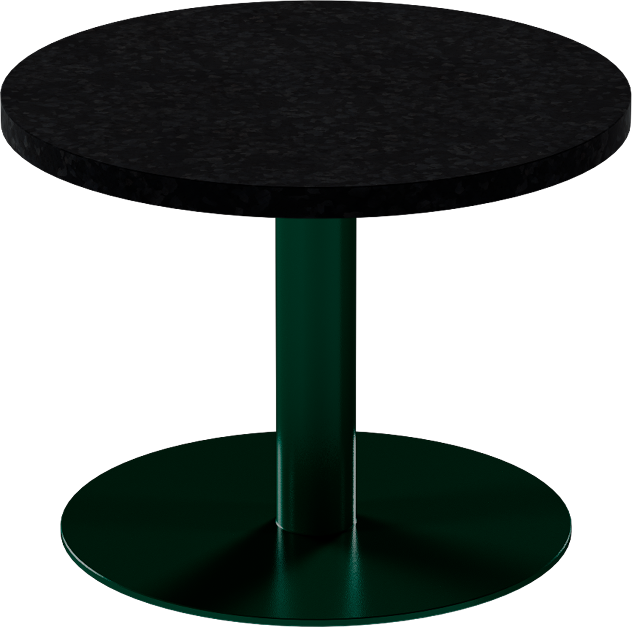 Solis Side Table – 60cm Round – Green / Black Onyx Dapple