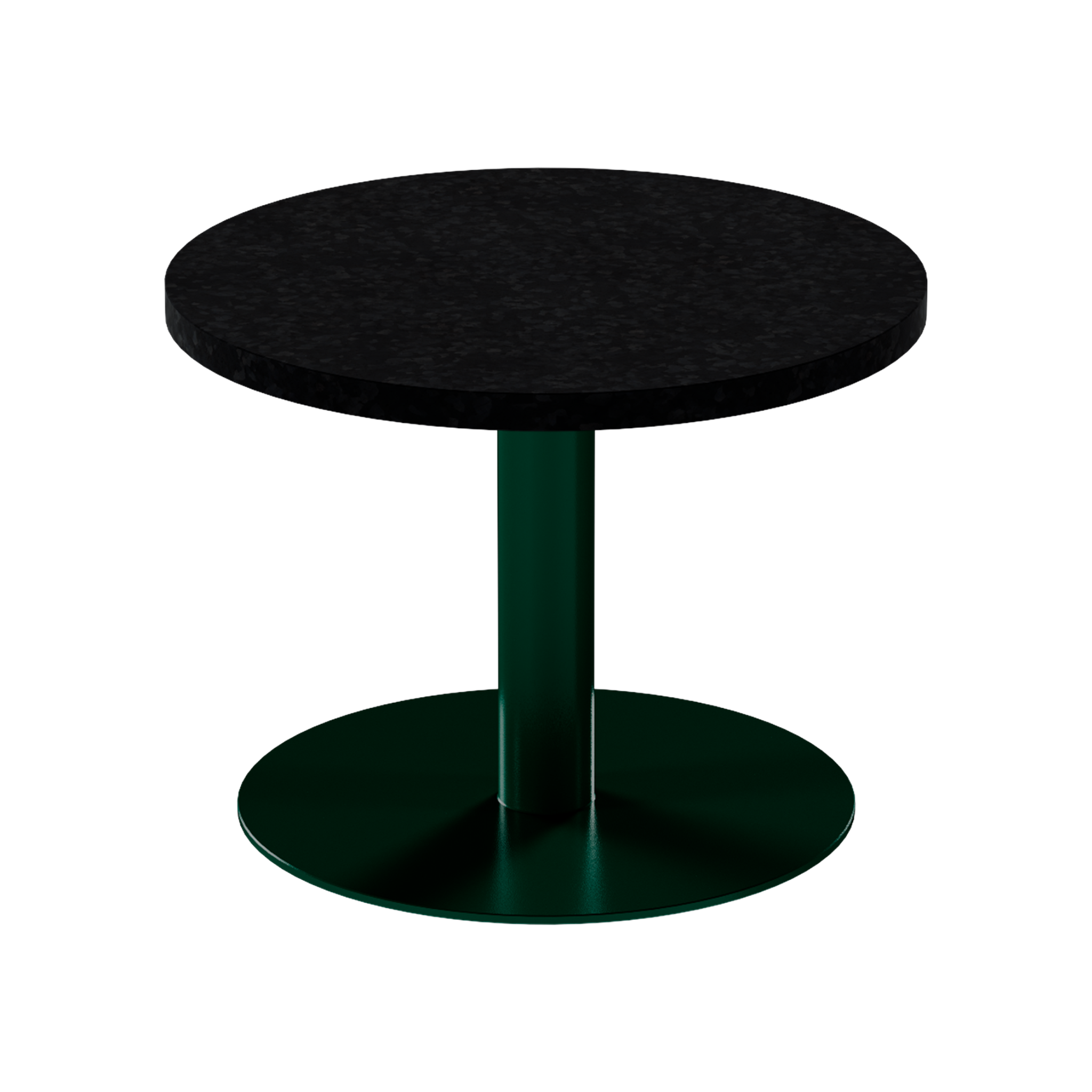 Solis Side Table – 60cm Round – Green / Black Onyx Dapple
