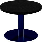 Solis Side Table – 60cm Round – Navy / Black Onyx Dapple