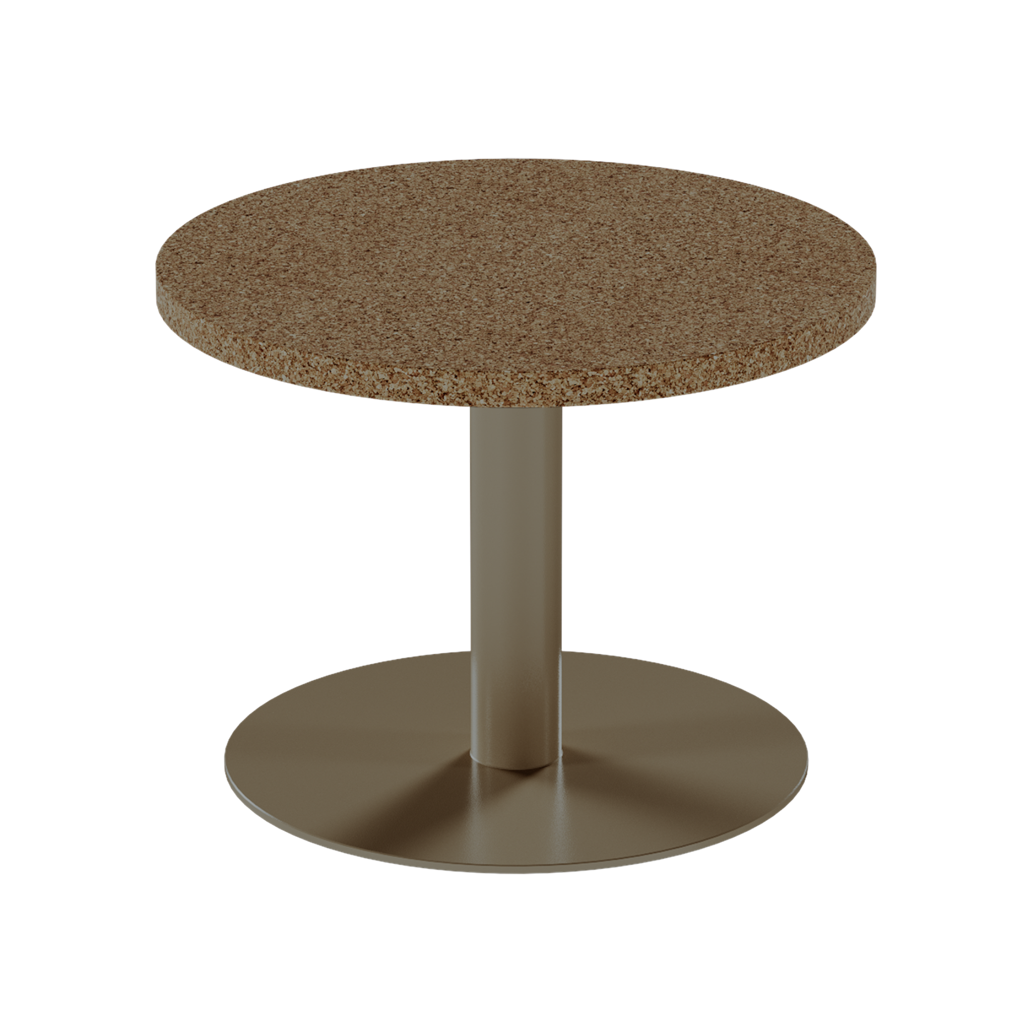 Solis Side Table – 60cm Round – Taupe / Grano Natural