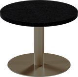 Solis Side Table – 60cm Round – Taupe / Black Onyx Dapple
