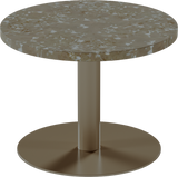 Solis Side Table – 60cm Round – Taupe / Taupe Dapple