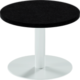 Solis Side Table – 60cm Round – White / Black Onyx Dapple