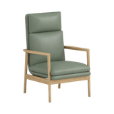 Tobias High Back Chair – Natural Oak / Sage