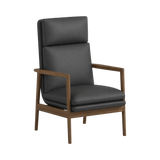 Tobias High Back Chair – Walnut Oak / Charcoal