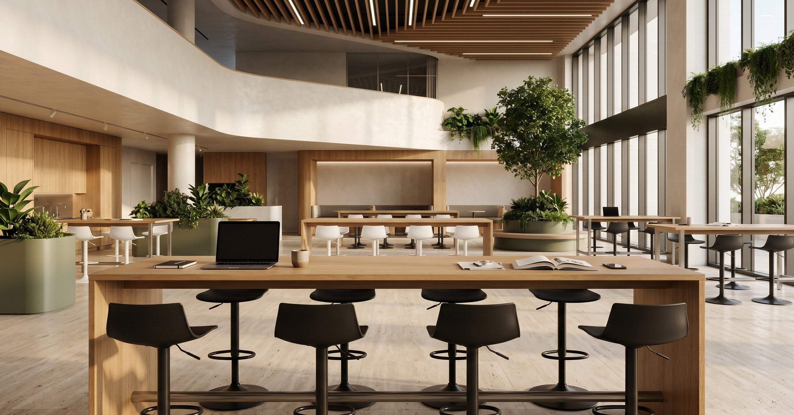 Vanta Gas Lift Stool in-situ scene - Green Loop Global