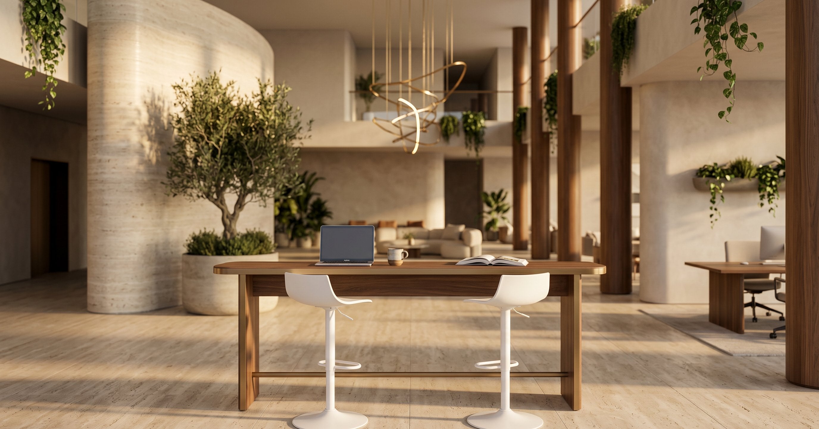 Vanta Gas Lift Stool in-situ scene - Green Loop Global