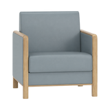Wells Armchair – Natural Oak / Blue