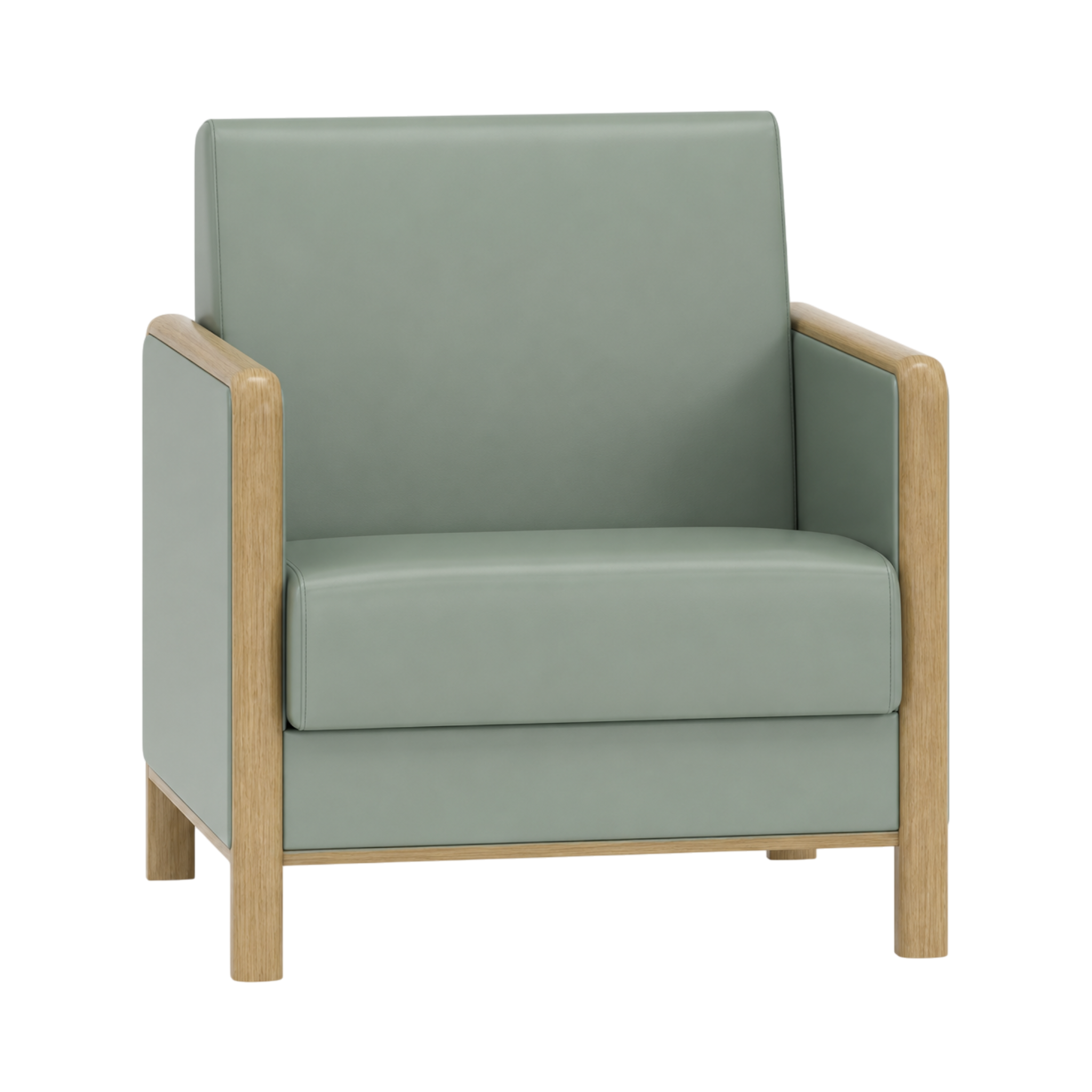 Wells Armchair – Natural Oak / Sage