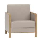 Wells Armchair – Natural Oak / Taupe