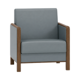 Wells Armchair – Walnut Oak / Blue
