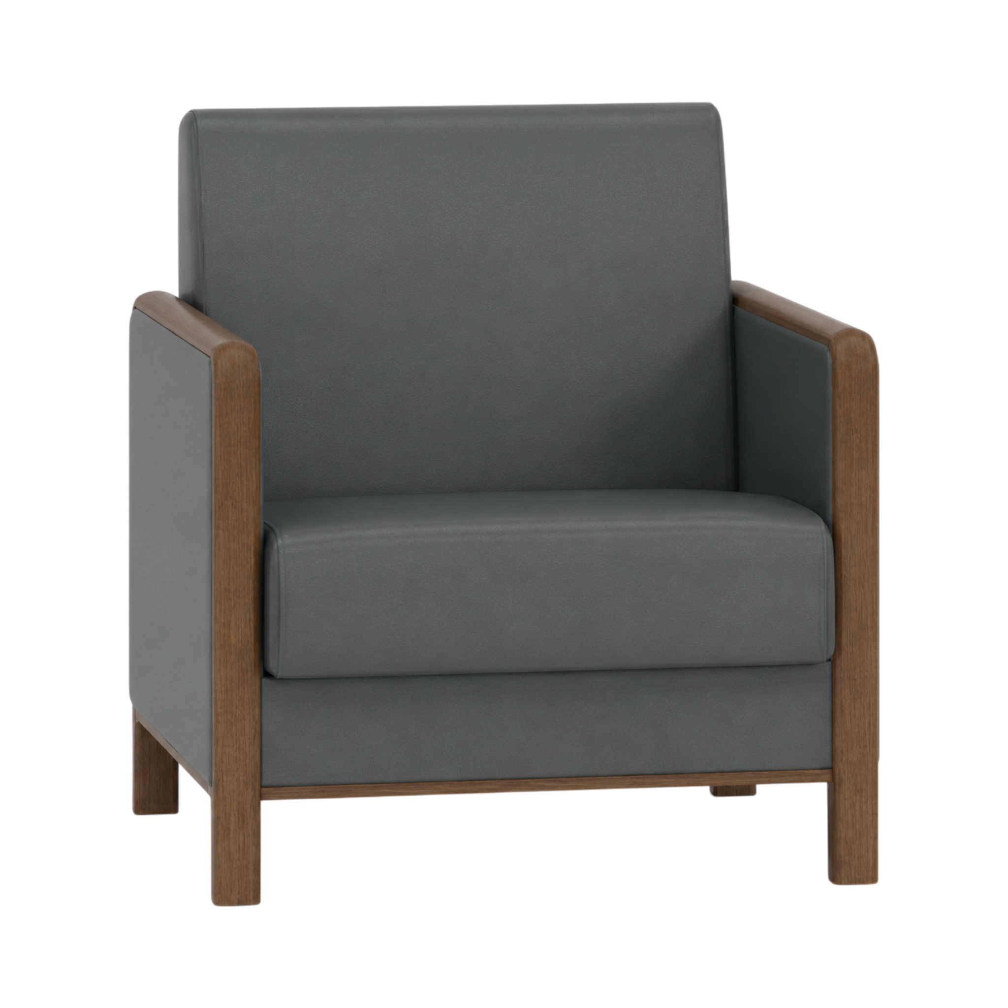 Wells Armchair – Walnut Oak / Charcoal