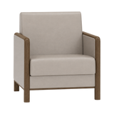Wells Armchair – Walnut Oak / Taupe