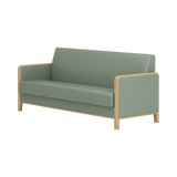 Wells Three Seater Sofa – Natural Oak / Sage