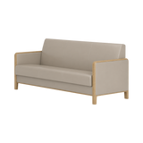 Wells Three Seater Sofa – Natural Oak / Taupe