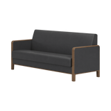 Wells Three Seater Sofa – Walnut Oak / Charcoal