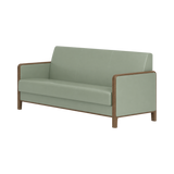 Wells Three Seater Sofa – Walnut Oak / Sage